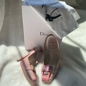 Christian Dior Rose Maharaja Baller Pumps